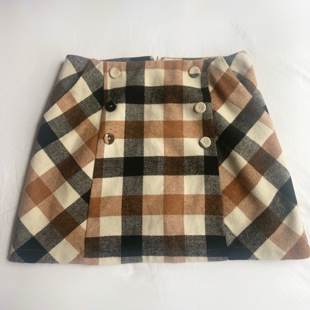 Plaided mini skirt